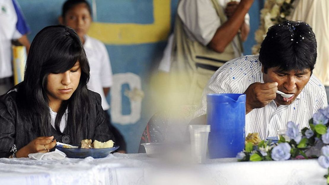 Evo Morales, derecha, y su hija, Evaliz, en una imagen de 2009.