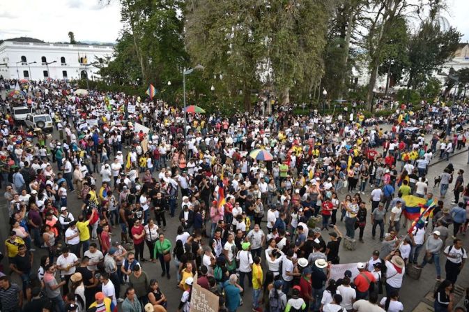 Las manifestaciones se realizaron en varias localidades del país, como en Popayan, departamento del Cauca.