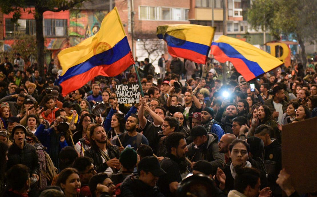 Protesta contra el gobierno de Iván Duque el 23 de noviembre de 2019.