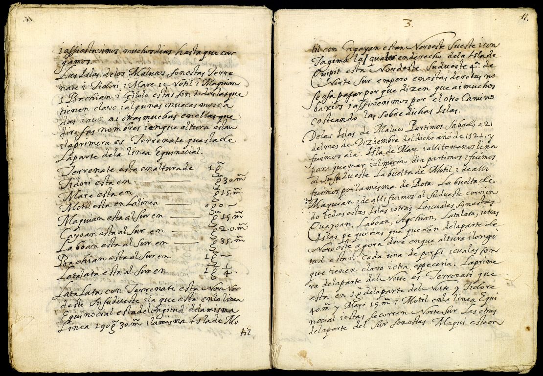 Carta de Juan Sebastián Elcano.