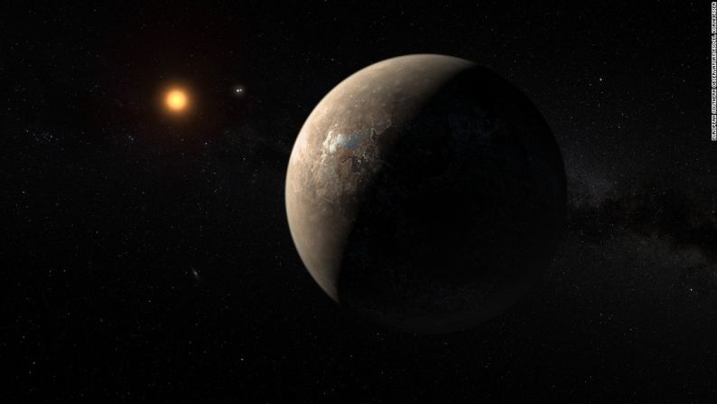 La percepción de este artista muestra el planeta Proxima en órbita alrededor de la estrella enana roja Proxima Centauri, la estrella más cercana a nuestro sistema solar. Observatorio Europeo Austral / ESO / M. Kornmesser