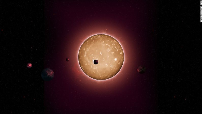 El sistema Kepler-444 se formó cuando la Vía Láctea tenía solo 2.000 millones de años. El sistema apretado alberga cinco planetas que varían en tamaño, el más pequeño es comparable al tamaño de Mercurio y el más grande a Venus, orbitando su sol en menos de 10 días. Tiago Campante / Peter Devine