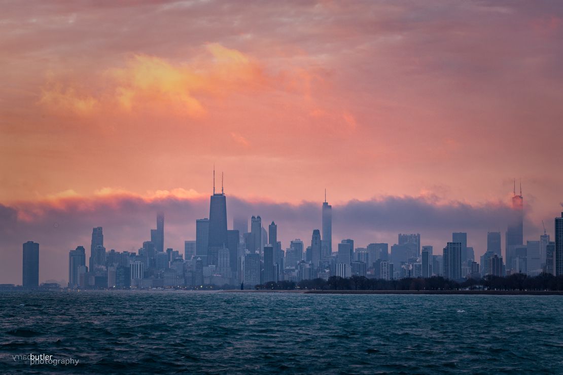 Un amanecer caprichoso en Chicago