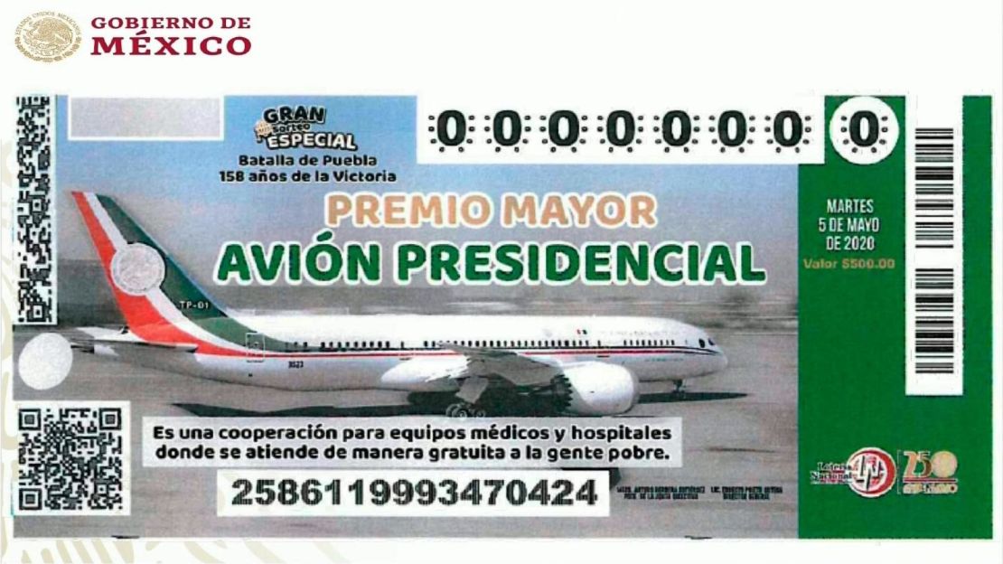 CNNE 766393 - asi es el boleto para rifar el avion presidencial