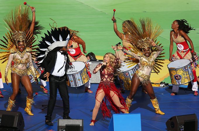 Copa del Mundo Brasil 2014: Con "La la la" Shakira y Carlinhos Brown cerraron el mundial de fútbol en el Maracaná en Rio de Janeiro. Michael Steele/Getty Images