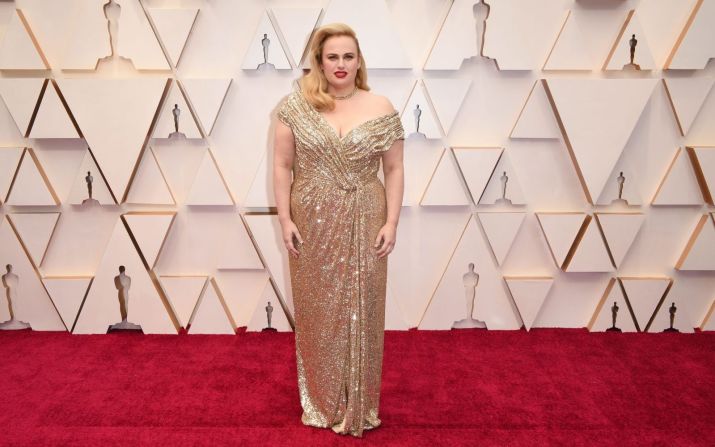 La actriz australiana Rebel Wilson en la alfombra roja de los premios Oscar 2020.