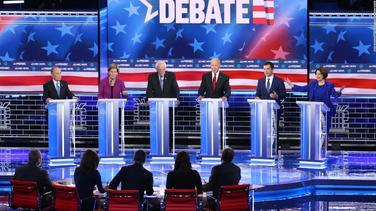 CNNE 778923 - debate en nevada- los aspirantes contra bloomberg