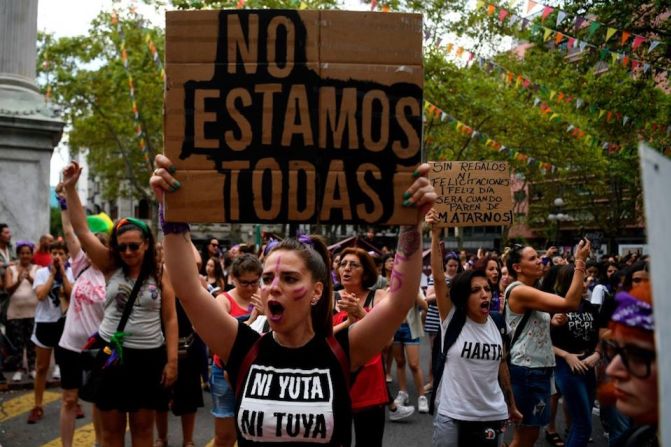 Montevideo, Uruguay, también fue escenario de protestas.