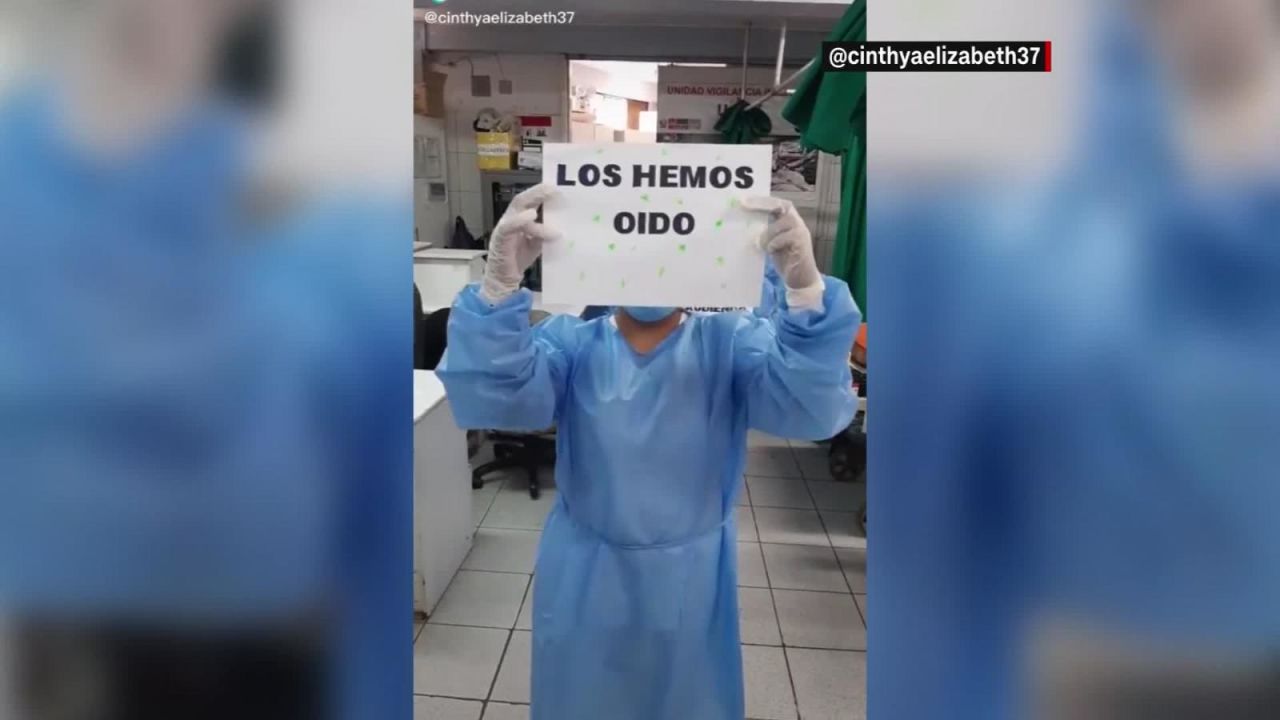 CNNE 798294 - peru- el emotivo video que subio una trabajadora de la salud