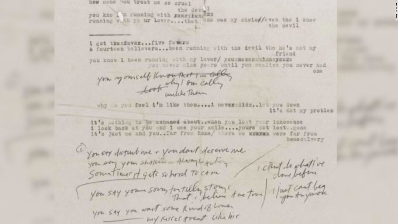 CNNE 823162 - un manuscrito de dylan podria venderse en us$ 19-000