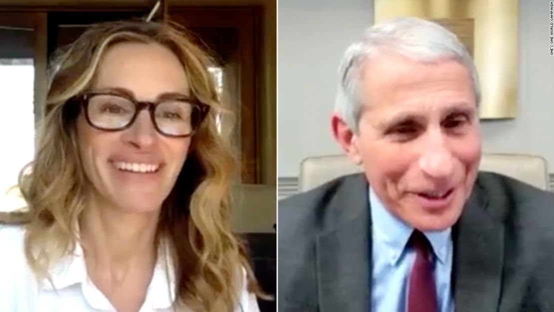 Julia Roberts y el Dr. Anthony Fauci son algunos de los protagonistas de la nueva campaña.