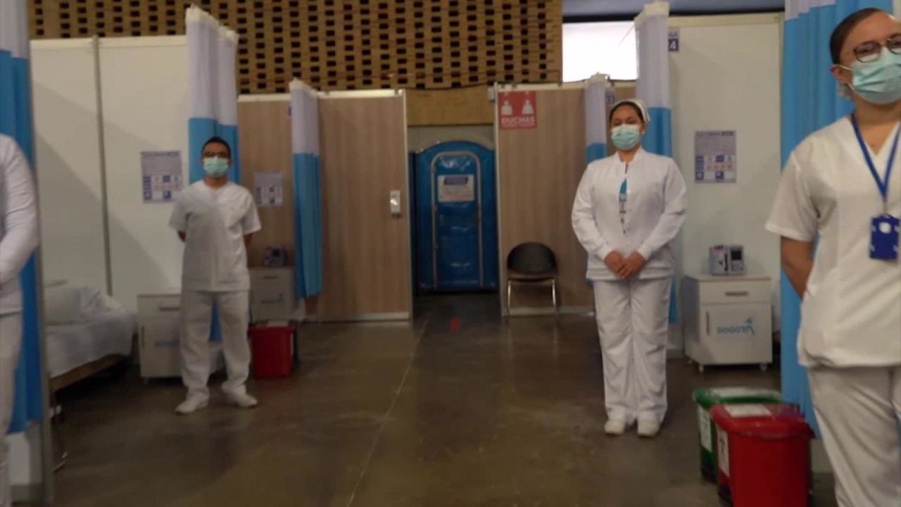 CNNE 837247 - hospital transitorio en bogota recibe a sus primeros pacientes