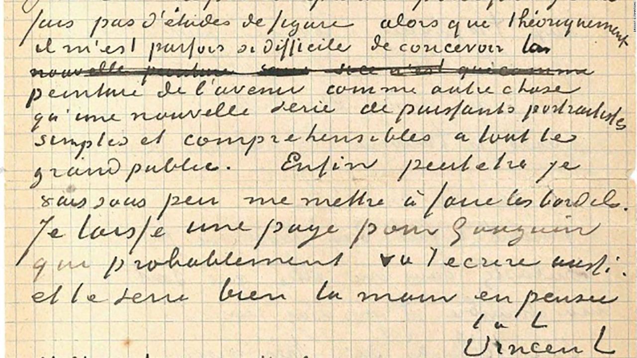 CNNE 844524 - subastan carta escrita por van gogh y gauguin