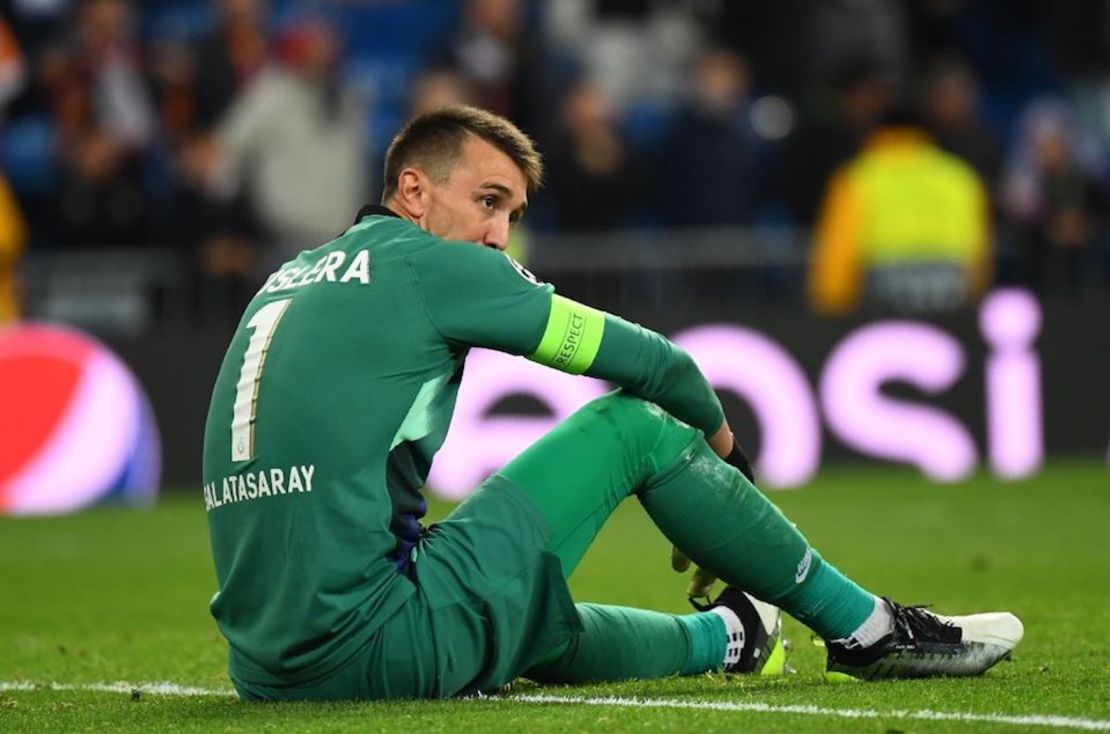 Fernando Muslera, durante un partido con el club turco Galatasaray en 2019.