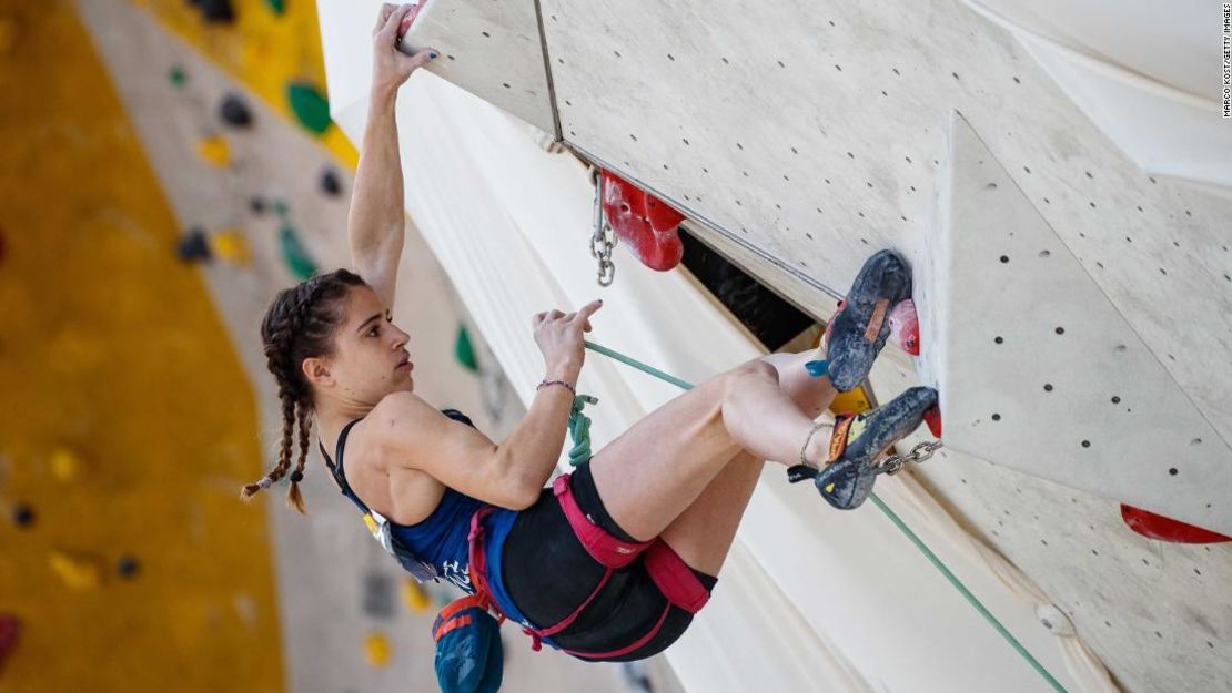 Luce Douady durante una competencia en Munich, Alemania, el 8 de julio de 2018 (Marco Kost/Getty Images).