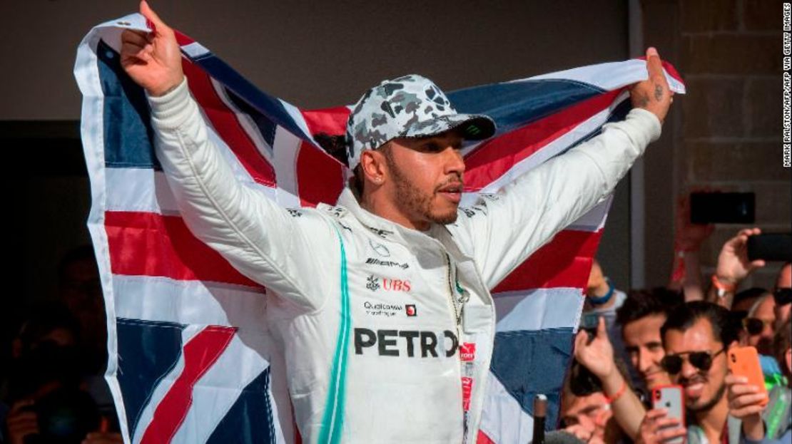 Hamilton celebró su título el año pasado.