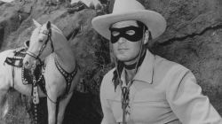 378791 04: A picture of the late actor Clayton Moore in his Lone Ranger costume which is up for an online auction from October 20-31, 2000 at sothebys.amazon.com. Moore starred as the Lone Ranger on TV from 1949 to 1952, when he was temporarily replaced by John Hart. He returned two years later and continued in the role until 1957.