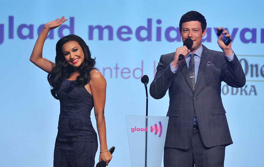 Naya Rivera y Cory Monteith en 2012