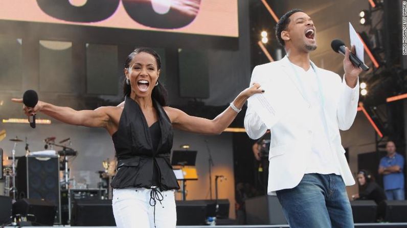 La pareja participa en un concierto en Londres para celebrar la vida de Nelson Mandela en junio de 2008. Dave Hogan / Getty Images