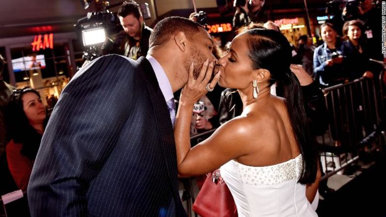 Will y Jada se besan en el estreno de "Focus" en febrero de 2015. Kevin Winter / Getty Images