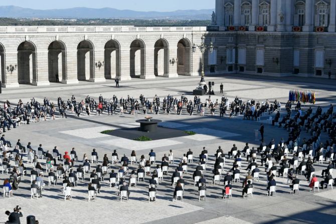 El homenaje de Estado se realizó en el Palacio Real de Madrid.