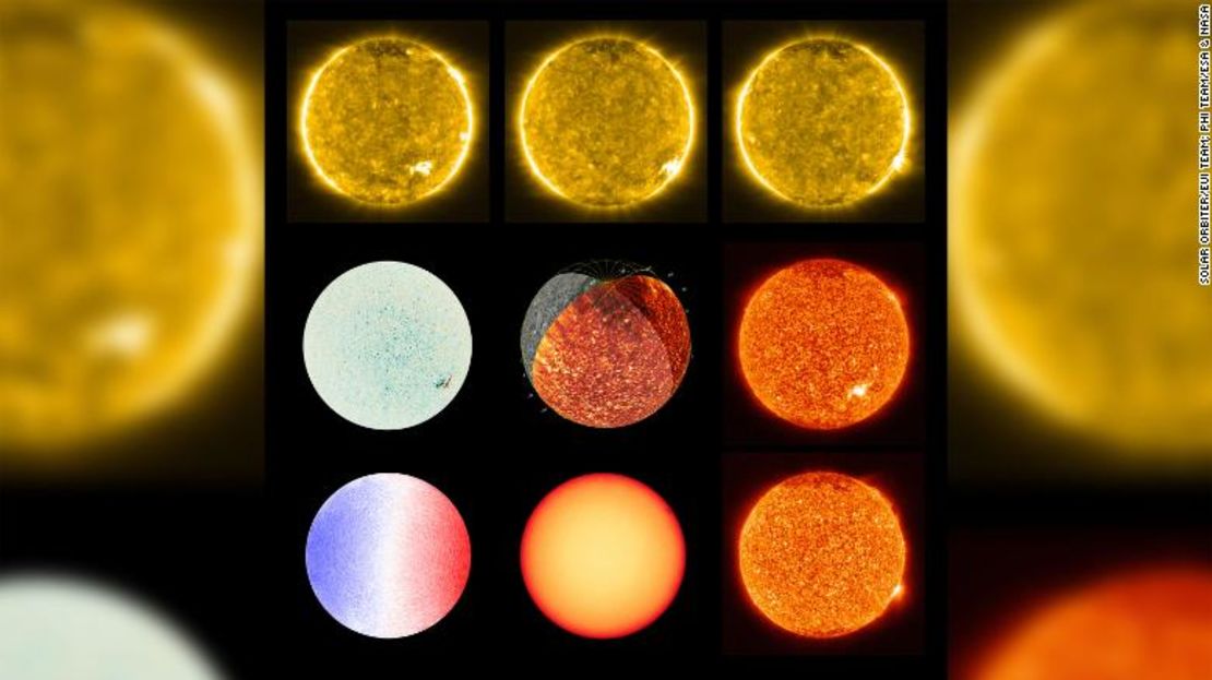 El Solar Orbiter captó las muchas caras del Sol en diferentes longitudes de onda de luz durante su primer paso cercano.