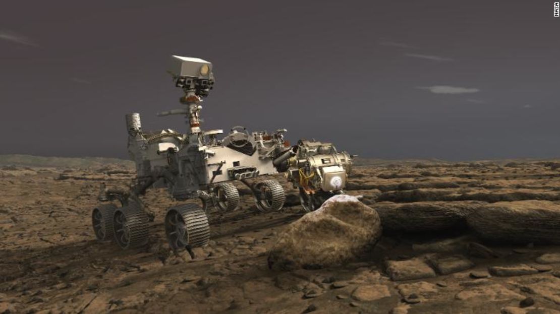 Una representación del rover Perseverance de la NASA en Marte. La sonda llegará al planeta rojo en febrero de 2021.