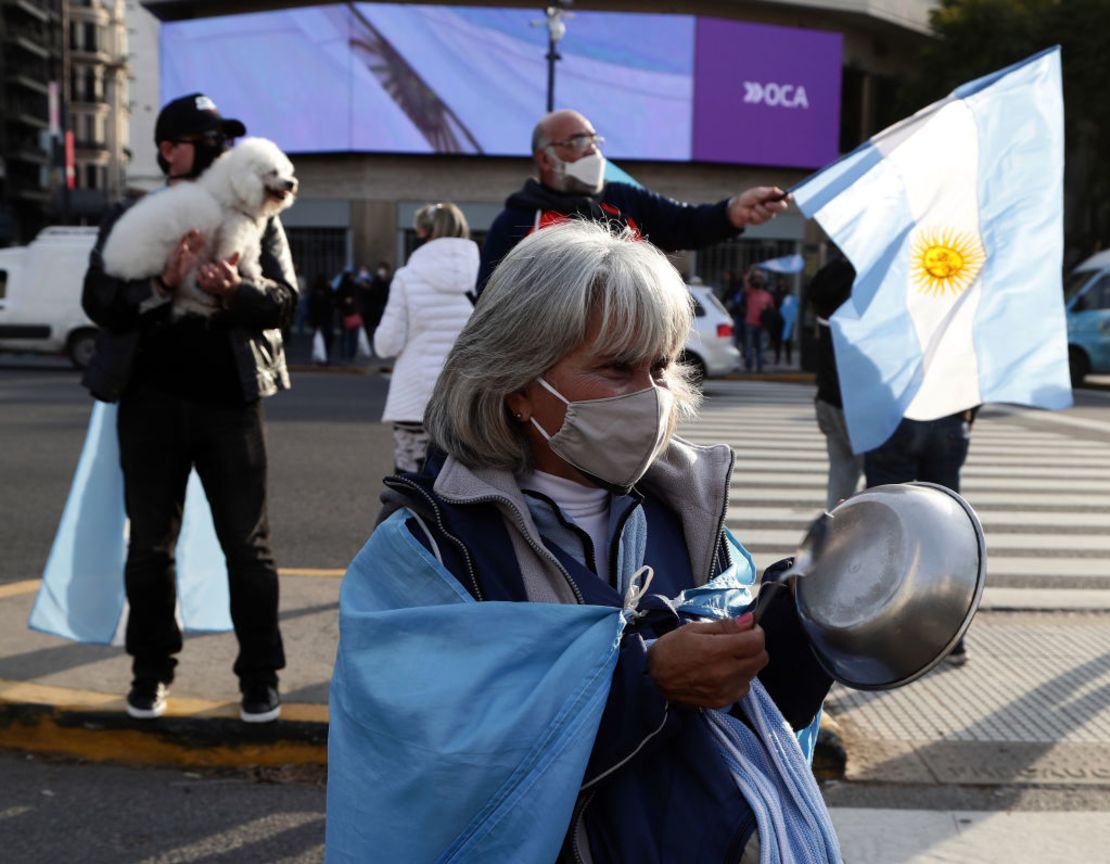 Manifestación en Buenos Aires contra la reforma judicial.