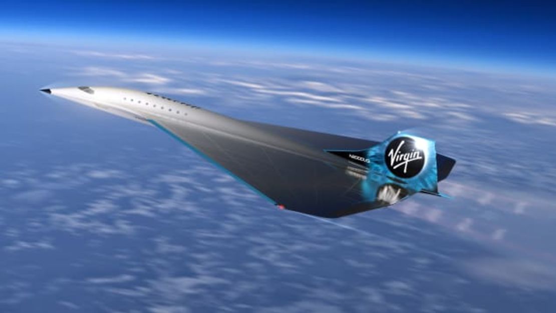 El avión de Virgin Galactic es una de las ideas de jets supersónicos que se encuentran en fase de diseño (cortesía de Virgin Galactic).