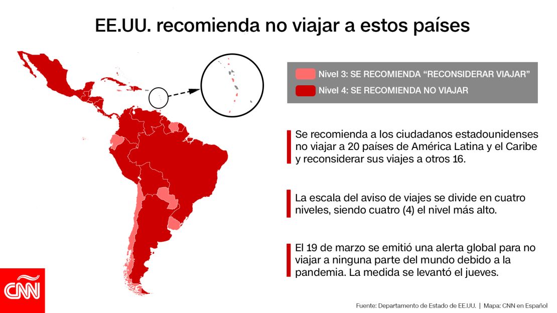 CNNE 871783 - mapa recomendaciones viajes eeuu latinoamerica el caribe