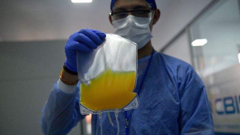 Tratamiento con plasma convaleciente para pacientes de covid-19: esto es lo que debes saber | cnn