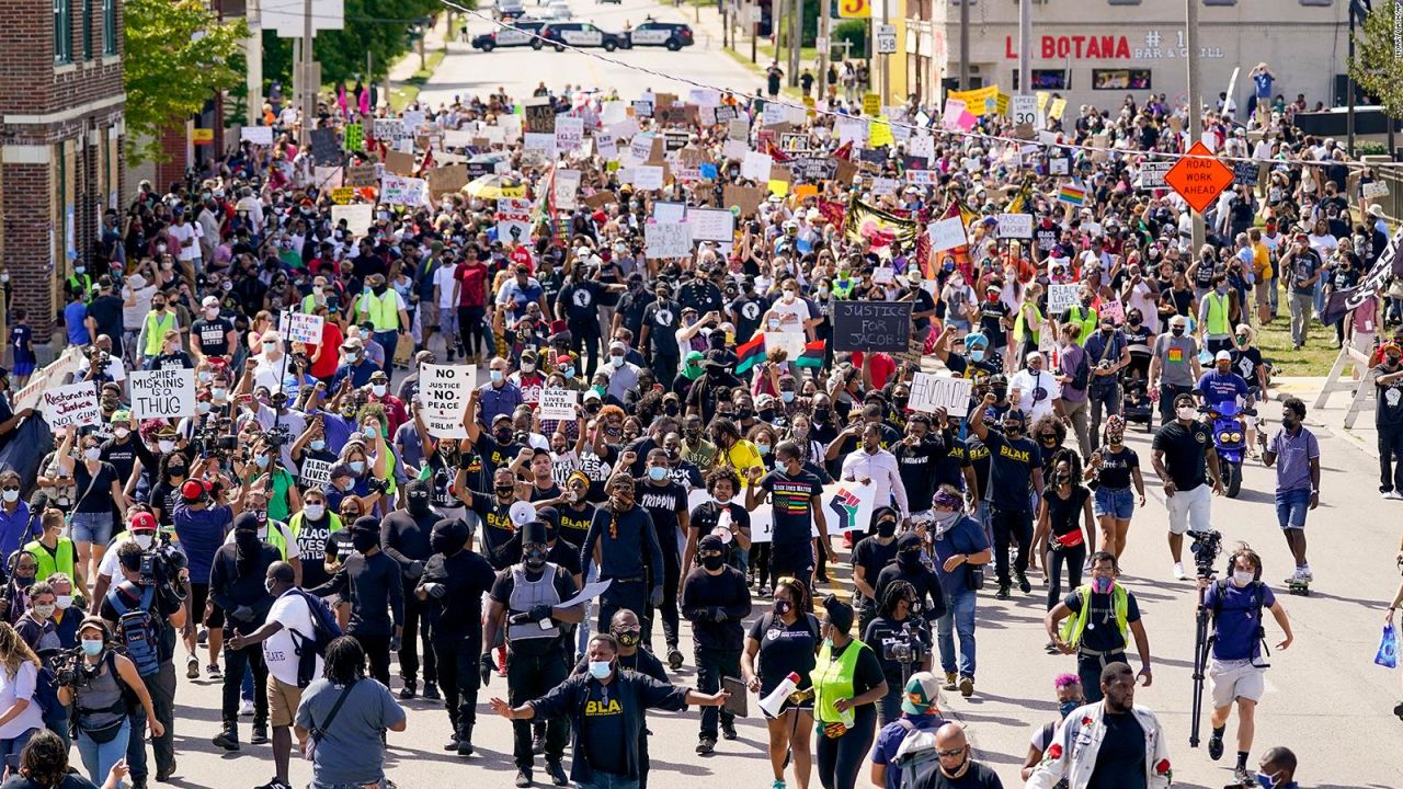 Protestas en Kenosha el 29 de agosto.