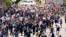 Protestas en Kenosha el 29 de agosto.