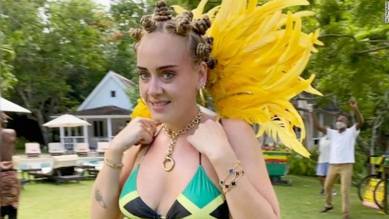 ¿por qué adele llevaba un bikini con la bandera de jamaica? Esta es la razón | cnn