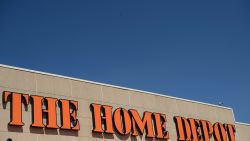 A Home Depot store is seen in Washington, DC, on August 18, 2020. - US retailers were helped by the 2.2 trillion USD CARES Act stimulus package passed in late March which included one-time payments of 1,200 USD to all Americans as well as an additional 600 USD in weekly unemployment benefits for people who lost their jobs. Home Depot said stimulus payments also played a role in that company's 24.5 percent rise in second-quarter profits to $4.3 billion, as home-bound customers invested in home improvement projects like deck building, painting and landscape work. (Photo by NICHOLAS KAMM / AFP)