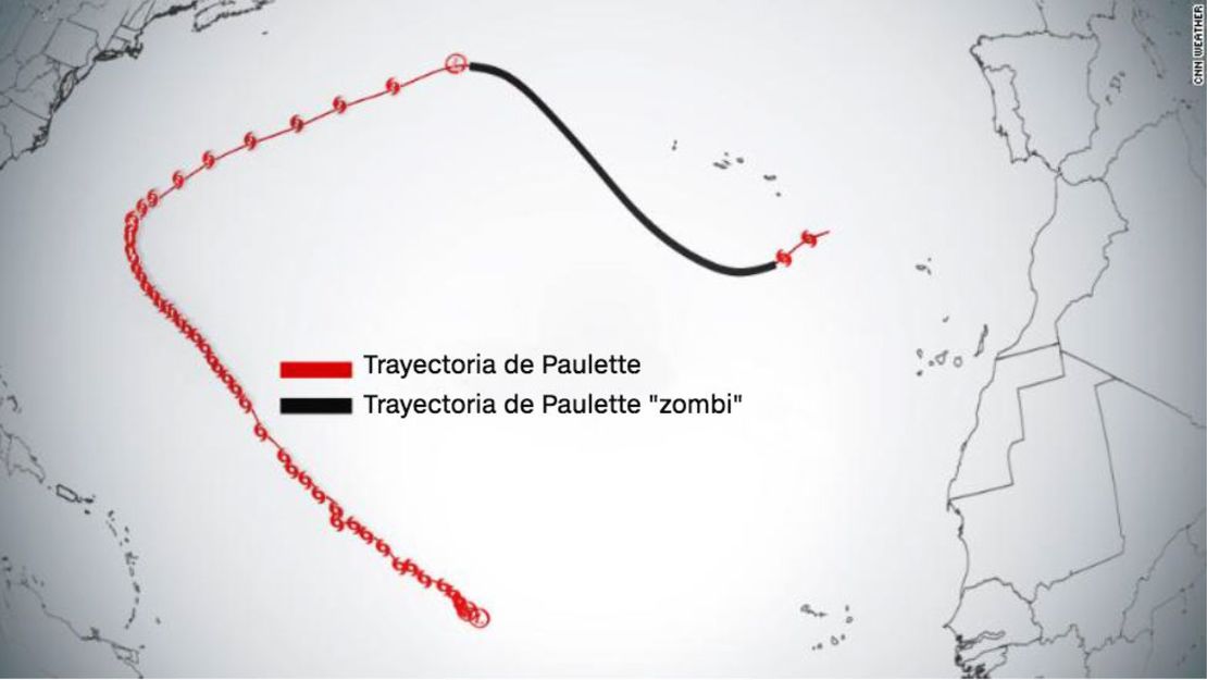 Paulette ha regresado como una tormenta tropical "zombi".