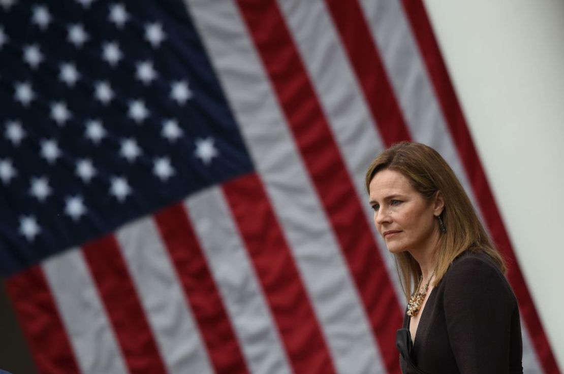 Amy Coney Barrett. Crédito: OLIVIER DOULIERY/AFP via Getty Images