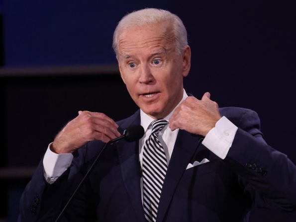 Biden reacciona durante el debate. Scott Olson/Getty Images