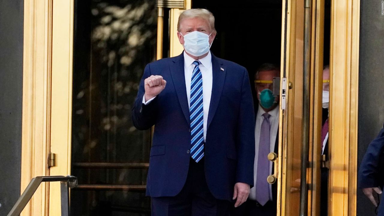 CNNE 902486 - asi salio el presidente donald trump del hospital