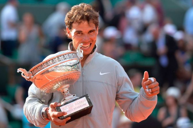 2014: Nadal vuelve a derrotar a Novak Djokovic, que hasta ese momento no había ganado Roland Garros. Crédito: MIGUEL MEDINA/AFP via Getty Images