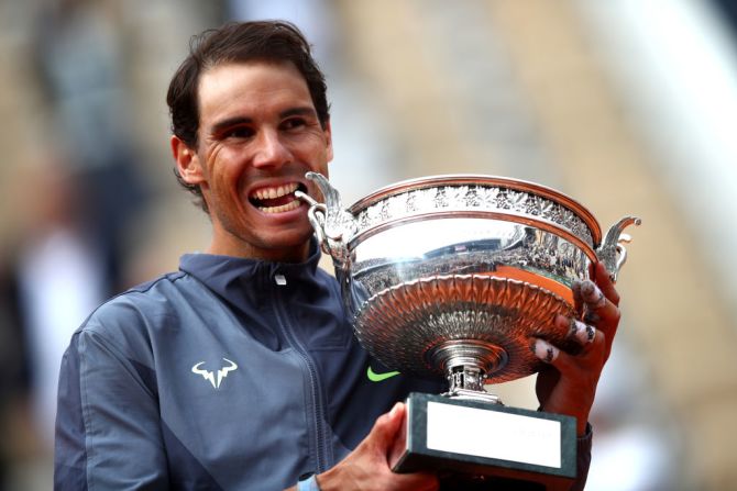 2019: Se repite la final de la edición anterior con Thiem y Nadal alcanza 12 títulos en París. Crédito: Julian Finney/Getty Images