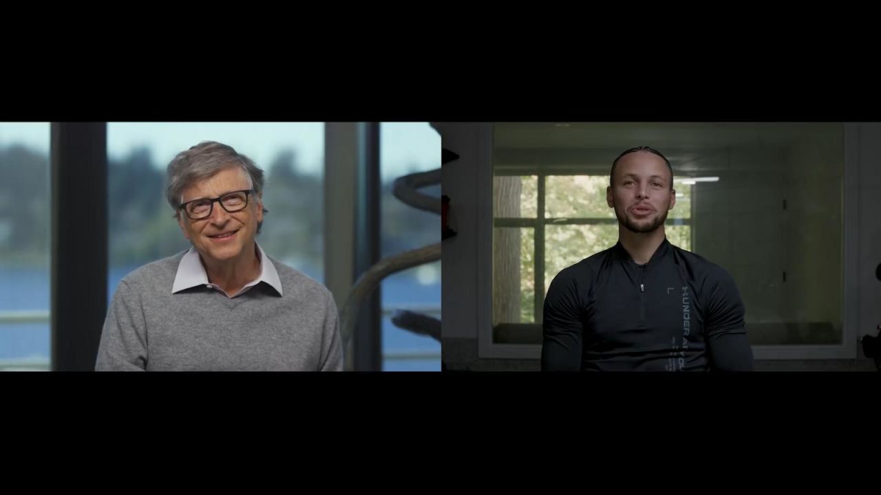 CNNE 906685 - steph curry le hace una entrevista de trabajo a bill gates