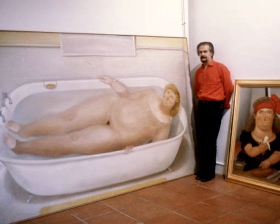 Botero junto a una de sus obras. Crédito: Mari Rodríguez Ichaso