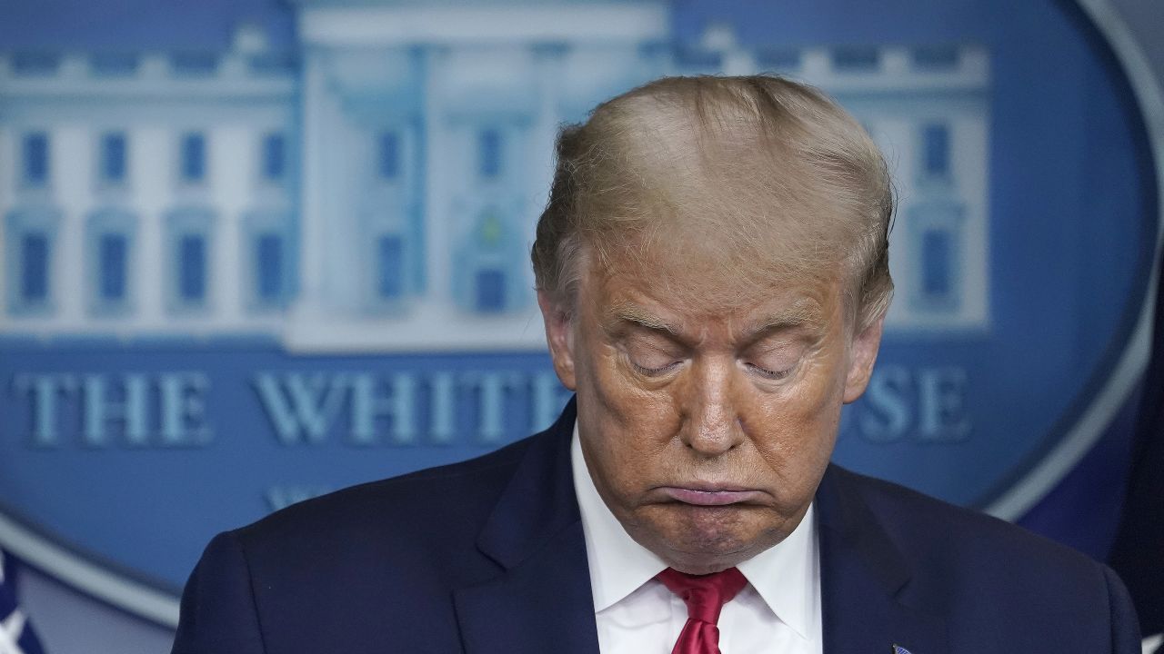 WASHINGTON, DC - SEPTEMBER 10: U.S. President Donald Trump speaks during a news conference at the White House on September 10, 2020 in Washington, DC.  President Trump will hold a campaign rally later this evening in Freeland, Michigan.