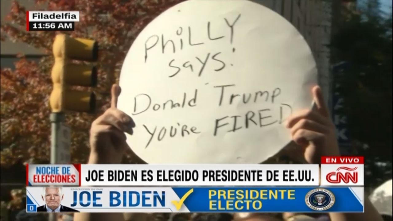 CNNE 914317 - en las calles de filadelfia celebran victoria de biden