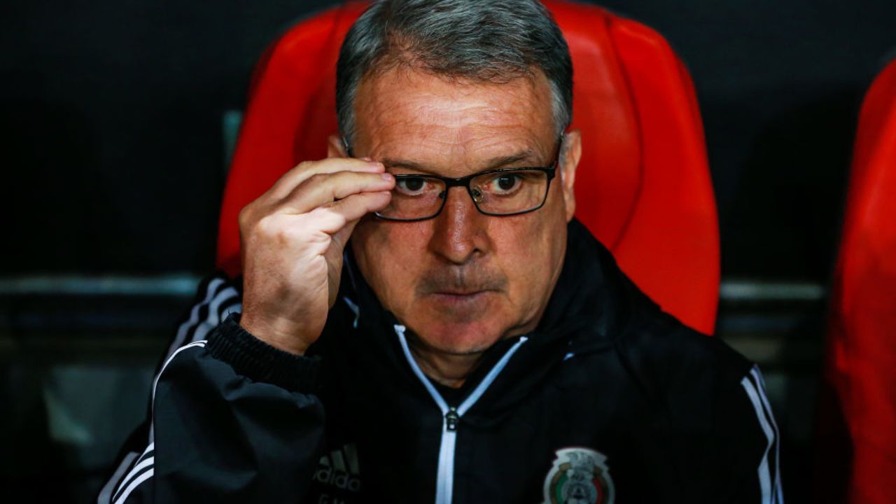 TOLUCA, MEXICO - NOVEMBER 19: Gerardo Martino coach of Mexico gestures during the match between Mexico and Bermuda as part of the Concacaf Nation League at Nemesio Diez Stadium on November 19, 2019 in Toluca, Mexico.