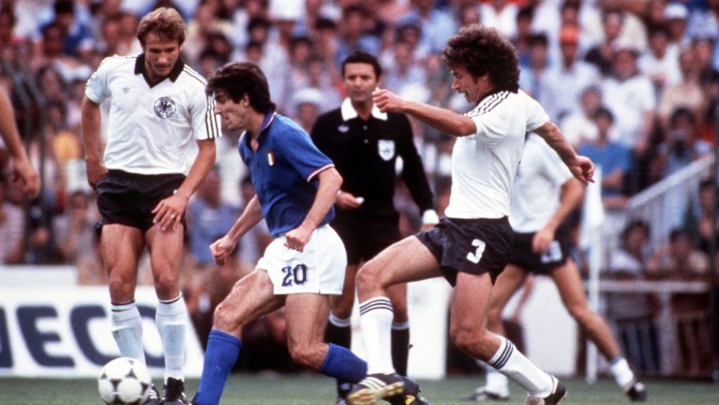 Paolo Rossi en la final del Mundial de 1982 ante Alemania Occidental