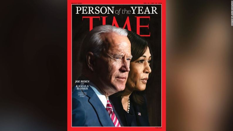 2020 — La revista Time nombró a Joe Biden y Kamala Harris, elegidos presidente y vicepresidenta de EE.UU. en noviembre, como las Personas del Año 2020.