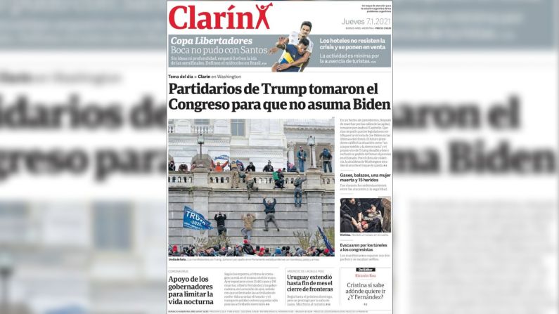 Argentina — "Partidarios de Trump tomaron el Congreso para que Biden no asuma".