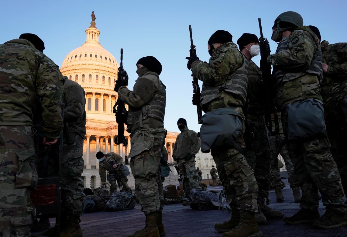 CNNE 939129 - members of the national guard gather at the u-s- capitol in washington